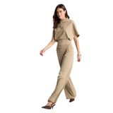 DeFacto Wide Leg Krep Pantolon Bej, XL, H3879AX26SM, Bej-BG801, Kadın