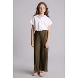 DeFacto Wide Leg Krinkıl Pantolon Kız Çocuk H7165A826SP - Haki-KH260 - 9 - 10 Yaş