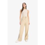 DeFacto Wide Leg Kumaş Palazzo Pantolon Fermuarlı Normal Bel Standart Boy Geniş Bol Paça E7275ax25sp