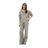 DeFacto Wide Leg Kumaş Pantolon Çift Cepli Yüksek Bel Geniş Paça, 36, F0259AX25SM, Haki-KH210, Kadın