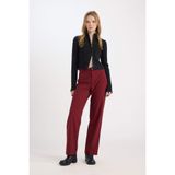 DeFacto Wide Leg Kumaş Pantolon Yüksek Bel Basıc Standart Boy, 38, E1043AX24WN, Bordo-BR248, Kadın