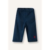 DeFacto Wide Leg Nakışlı Geniş Paça Gabardin Pantolon Kız Bebek, 18-24 Ay (92cm), H4729A526SM, Lacivert, Kız bebek