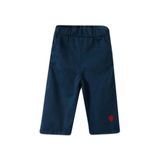DeFacto Wide Leg Nakışlı Geniş Paça Gabardin Pantolon Kız Bebek, 5/6 Yaş (116cm), H4729A526SM, Lacivert, Kız bebek