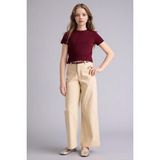 DeFacto Wide Leg Pantolon Kız Çocuk G7047A826SM - Bej-BG359 - 7 - 8 Yaş