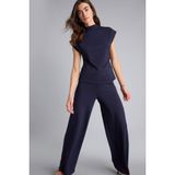 DeFacto Wide Leg Pantolon, S, E5784AX26SP, Lacivert, Kadın