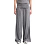 DeFacto Wide Leg Pijama Altı Gri, L, H2208AX26SM, Gri-GR371, kadın