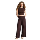 DeFacto Wide Leg Pijama Altı Kahve, S, H2208AX26SM, Kahve-BN341, kadın