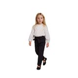 DeFacto Wide Leg Puantiyeli Düz Paça Poplin Pantolon Kız Bebek, 2-3 Yaş, G3655A525AU, Siyah-BK27, Kız bebek