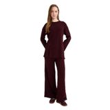 DeFacto Wide Leg Triko Pantolon Bordo, S, G7249AX25CW, Bordo-BR457, Kadın