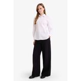 DeFacto Wide Straight Düz Paça Pantolon, 36, G1212AX26SP, Siyah, Kadın