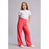 Defacto Wıde Straıght Geniş Paça Krinkıl Viskon Pantolon Kız Çocuk H1512a826smpn680 Pembe-pn680