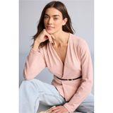 DeFacto Wrap Yaka Kemerli Hırka Pembe, M, H6589AX26SP, Pembe-PN681, Kadın