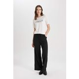 DeFacto Y6981AZ23AU Siyah-BK81 Wide Leg Geniş Paça Bayan Pantolon