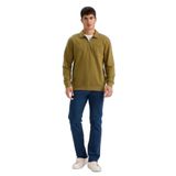 DeFacto Yarım Fermuarlı Sweatshirt, S, F8215AX26SP, Haki-KH256, erkek