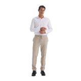 DeFacto Yazlık Kumaş Jogger Pantolon Beli Bağcıklı Lastikli Düz Paça Cepli Her Yöne Esneyen, 30/32, A9943AX25SPGR53-218052, Açık Gri, Erkek