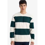 DeFacto Yeşil Sweatshirt, L, F9630AX26SP, Yeşil-GN465, erkek