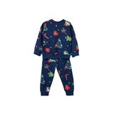 Defacto Yılbaşı Temalı 2'li Takım Sweatshirt Eşofman Altı Erkek Bebek, 18-24 Ay, G1973A525CW, Lacivert-NV241, erkek-bebek, 18-24 Ay (92cm)