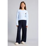 DeFacto Yüksek Bel Çift Düğmeli Wide Leg Pantolon Kız Çocuk I6731A826AU - Lacivert-NV135 - 9 - 10 Yaş