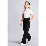 DeFacto Yüksek Bel Çift Düğmeli Wide Leg Pantolon Kız Çocuk I6731A826AU - Siyah-BK81 - 9 - 10 Yaş