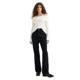 DeFacto Yüksek Bel Straight Fit Jean Pantolon, 42, E9129AX25AUNM40, Siyah, Kadın