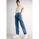 DeFacto Yumuşak Dokulu Wide Leg Jean Pantolon, 28, F3906AX25SM, Mavi-NM28, Erkek