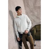 DeFacto Yumuşak Tuşe Fermuarlı Sweatshirt, 2XL, E9629AX25AU, Bej-BG766, erkek
