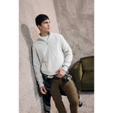 DeFacto Yumuşak Tuşe Fermuarlı Sweatshirt, L, E9629AX25AU, Bej-BG766, erkek