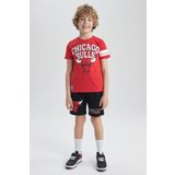 DeFacto Z8484A623SM Erkek Çocuk Fit Regular Fit Nba Chicago Bulls Lisanslı Sweatshirt Kumaşı Şort