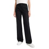 DeFacto%100 Pamuk 90's Wide Leg Yüksek Bel Jean Pantolon, 32, E801GY111200, Siyah, Kadın