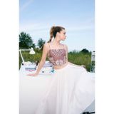 DeFacto%100 Pamuk Afra x Kare Yaka Vual Desenli Askılı Bluz, M, F7754AX25HS, Kahve-BN577, Kadın