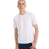 DeFacto%100 Pamuk Ağır Kumaş Regular Fit Bisiklet Yaka Tişört, S, D5481AX25SP, Beyaz-WT34, Erkek
