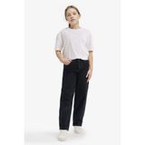 DeFacto%100 Pamuk Baggy Fit Geniş Paça Jean Pantolon Kız Çocuk