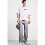 DeFacto%100 Pamuk Baggy Fit Geniş Paça Jean Yıkamalı Pantolon, 28, F6670AX25SM, Gri-NM18, Erkek