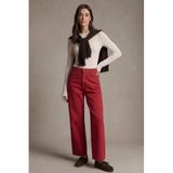DeFacto%100 Pamuk Baggy Fit Normal Bel Gabardin Pantolon, 38, H0088AX26SP, Bordo-BR466, Kadın