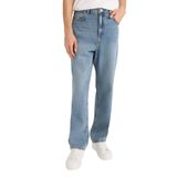 DeFacto%100 Pamuk Baggy Fit Normal Bel Geniş Paça Jean Pantolon, 32, E8421AX25AU, Mavi-NM39, Erkek