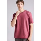 DeFacto%100 Pamuk Basic Tişört, S, E7961AX26SP, Bordo-BR174, Erkek