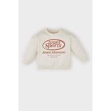 DeFacto%100 Pamuk Bisiklet Yaka Baskılı Sweatshirt Erkek Bebek