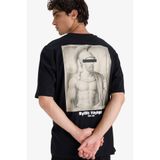 DeFacto%100 Pamuk Boxy Fit Baskılı Tişört, M, F8327AX25AU, Siyah-BK81, Erkek