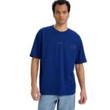 DeFacto%100 Pamuk Boxy Fit Baskılı Tişört, S, F8120AX26SP, Mavi-BE753, Erkek