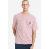 DeFacto%100 Pamuk Boxy Fit Baskılı Tişört, S, F9926AX26SP, Bordo-BR503, Erkek