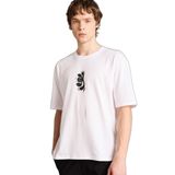 DeFacto%100 Pamuk Boxy Fit Baskılı Tişört, XL, G3220AX26SP, Beyaz-WT34, Erkek