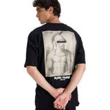 DeFacto%100 Pamuk Boxy Fit Baskılı Tişört, XS, F8327AX25AU, Siyah-BK81, Erkek
