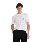DeFacto%100 Pamuk Boxy Fit Bisiklet Yaka Baskılı Kısa Kollu Tişört, M, E0592AX25SM, Beyaz-WT34, Erkek