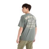 DeFacto%100 Pamuk Boxy Fit Bisiklet Yaka Sırt Baskılı Kısa Kollu Tişört, XS, D5588AX25SP, Gri, Erkek