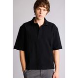 DeFacto%100 Pamuk Boxy Fit Gömlek, M, F8622AX26SP, Siyah-BK81, Erkek