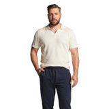 DeFacto%100 Pamuk Büyük Beden Kısa Kollu Polo Tişört, 4XL, H2055AX26SM, Ekru-ER105, Erkek