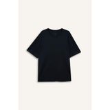 DeFacto%100 Pamuk Büyük Beden Tişört Lacivert, 5XL, H1533AX26SP, Lacivert-NV82, Erkek