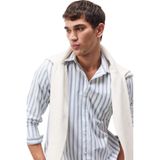 DeFacto%100 Pamuk Çizgili Regular Fit Polo Yaka Oxford Uzun Kollu Gömlek, 3XL, D6101AX25SP, Yeşil-GN900, Erkek