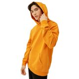 DeFacto%100 Pamuk Comfort Regular Fit Rahat Kalıp Kapüşonlu Kanguru Cepli Basic Düz Sweatshirt, S, B4446AX24SP, Turuncu-OG589, erkek