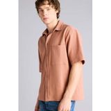 DeFacto%100 Pamuk Esnek Kumaş Boxy Fit Gömlek, S, H1444AX26SP, Bordo-BR496, Erkek